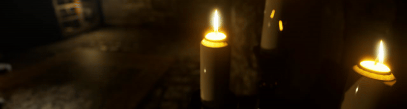 Kerzenlicht im dunklen Raum